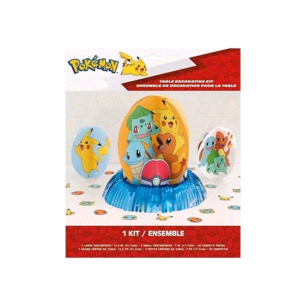 Pokemon 3 Piece Table Decorating Kit 3 Centerpieces W Confetti Sealed 2024